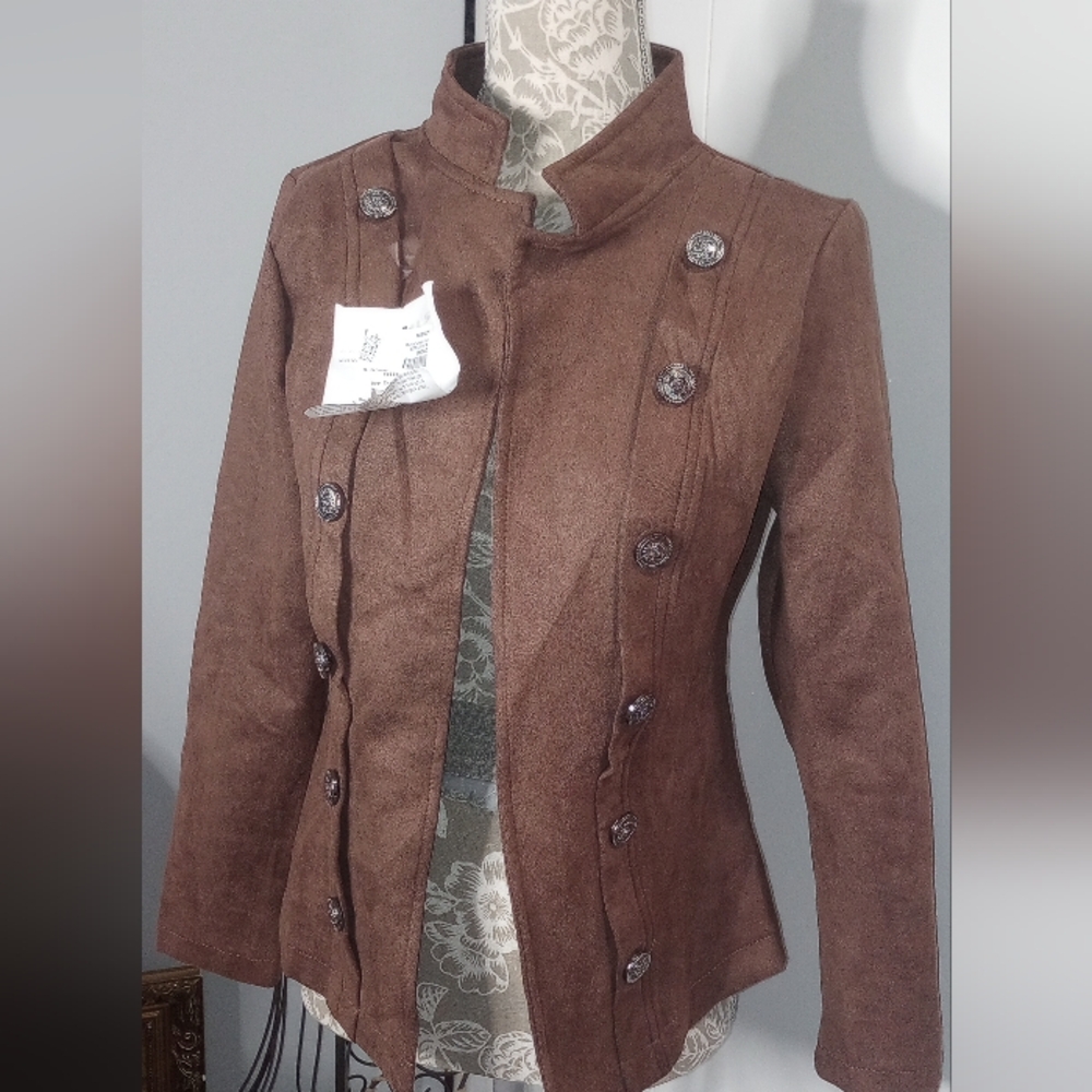 2 For $10 Khol's Elegant Brown Faux Suede Women's Jacket